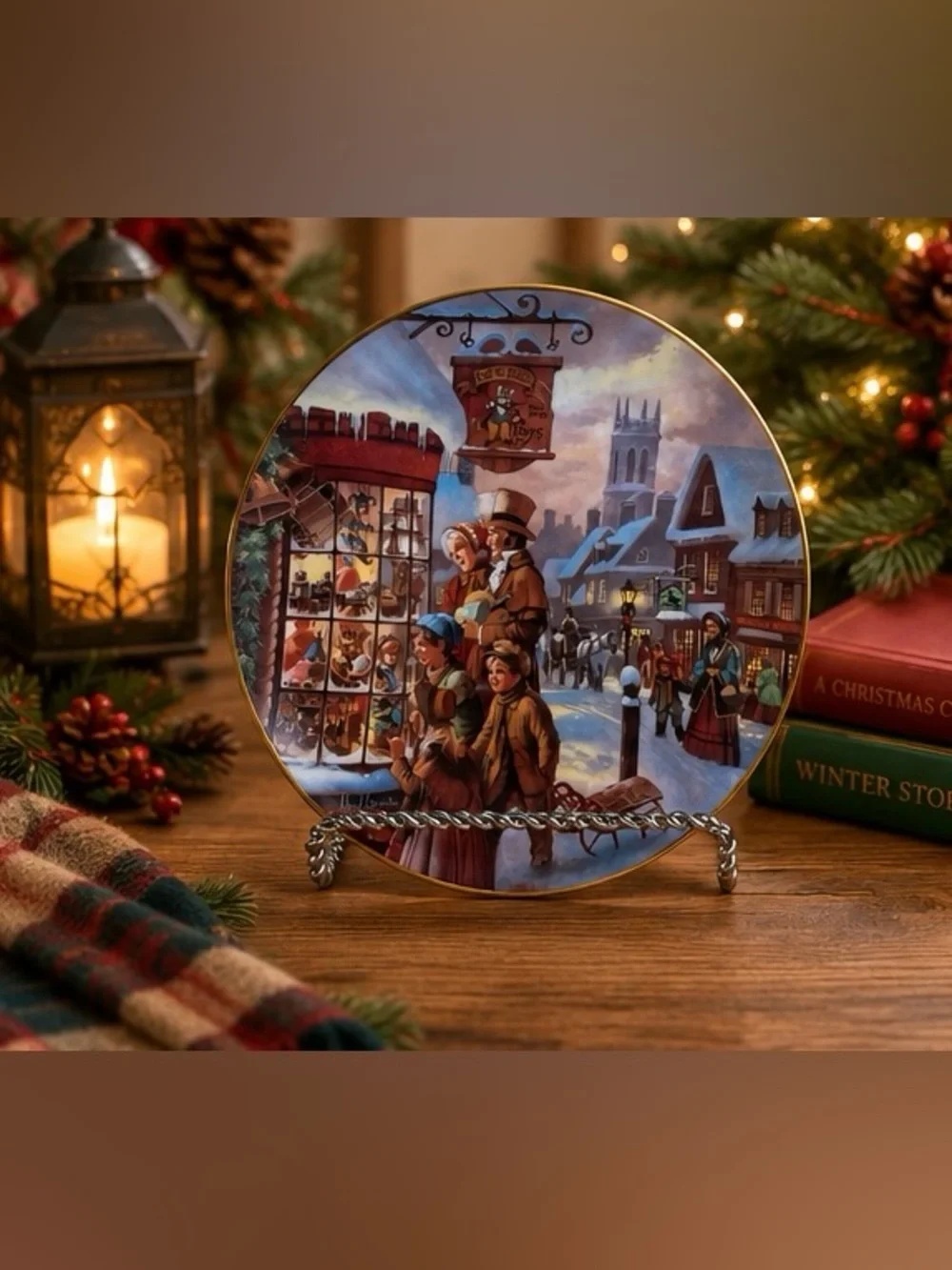 Lloyd Garrison The Toy Store Christmas Collector Plate 1990 W.S. George Scenes